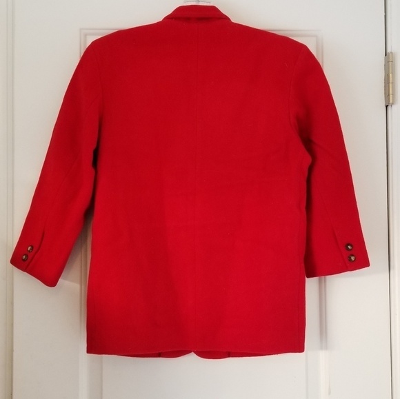 Vintage Gap Little Girl Red Button Front Coat Med - Picture 2 of 7